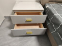罗森（LUOSEN）床头柜卧室现代简约岩板轻奢烤漆床边柜小户型置物收纳柜浅灰50cm 实拍图