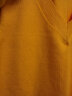 美茵曼丽马甲背心外套2023秋冬外搭新款针织女士毛衣韩版V领宽松马夹外穿 JZP1623  茵曼  黄色 均码（适合85-140斤） 实拍图