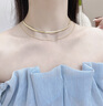 Arsis自由搭配双层蛇骨链项链原创设计时尚简约项链礼物送女友 双层蛇骨链项链 金色 实拍图