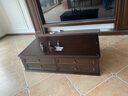 方寸毫厘茶几 实木茶几多抽屉茶几美式乡村做旧复古家具客厅6抽屉茶几 实木多抽屉茶几1.36米 深胡桃色 实拍图