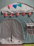 小斑鸠（little dove）儿童帐篷室内游戏屋/大号家用男女孩城堡玩具 灰粉城堡(含棉垫) 实拍图