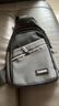 袋鼠单肩包男斜挎包轻便小包休闲牛津布胸包运动男包耐磨小背包 灰色 实拍图