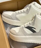 安踏（ANTA）高帮板鞋男春夏季新款皮面防水厚底增高运动鞋经典小白鞋板鞋男 【店长推荐高帮板鞋】象牙白/灰 39 实拍图