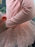 艾舞戈儿童舞蹈服女童练功服秋季可爱蓬蓬纱裙公主芭蕾舞裙幼儿演出服装 【亮片蝴蝶-四层纱】藕粉-长袖 120 实拍图