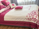 柚言中式红色婚庆四件套结婚纯棉100S长绒棉刺绣新婚被套婚嫁床上用品 【玫瑰情缘】六件套 1.8/2.0米床 床单款 （被套220*240cm） 实拍图