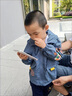G.duck小黄鸭男童外套春秋2025新款儿童薄风衣男宝宝衣服春装洋气小孩穿 0344魔方款蓝色 110 建议100-110cm4-5岁 晒单实拍图