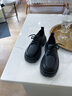 CAMILA KSENIA小皮鞋英伦风女士2025新款秋季厚底时尚百搭单鞋松糕乐福鞋子品牌 哑光黑 38 实拍图