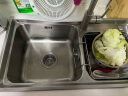 箭牌（ARROW）【焕新补贴】厨房水槽双槽 304不锈钢厨房洗菜盆大双槽台上台下盆 【双槽拉丝易洁】72*38大弯龙头 实拍图
