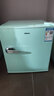 惠康（HICON）储奶小冰箱  急冻小冰柜迷你家用 单门小型冷冻单温柜 全冷冻母乳冰柜 升级款-冰柜-复古薄荷绿带把手（带冰篮） 40L 实拍图