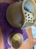 瓷牌茗茶具（cipaiming teaset）茶壶粗陶烧水壶户外酒精炉煮茶壶陶瓷围炉煮茶茶具套装 条纹高瘦言古壶+古鸣4杯 实拍图