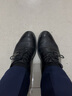奥康皮鞋男秋冬新款头层舒适休闲牛皮系带圆头正装鞋男 黑色/四季款 38 实拍图
