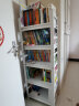 唐辑书架书柜 学生家用落地置物架铁艺图书架子 白色五层 60*35*160 实拍图