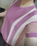 俞兆林（YUZHAOLIN）母亲节妈妈夏装套装中老年女装时尚休闲老人针织衫上衣半袖两件套 皮粉（单上衣） 2XL （100-120斤） 实拍图