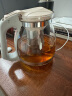 金熊 玻璃茶壶花草茶壶 304不锈钢过滤内胆泡茶器易清洁茶具1.5L 杏色 实拍图