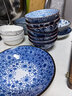 美浓烧日本原装进口 日式碗 面碗 创意8英寸青花面碗陶瓷汤碗高脚防烫 青花花祥瑞 实拍图