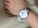 冠琴（GUANQIN）瑞士认证手表情侣款全自动机械表百搭经典夜光防水腕表情人节礼物 钢带本色白面一对 实拍图