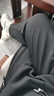 罗蒙（ROMON）休闲裤男士冬季时尚商务保暖加绒纯色长裤子男装2380黑色束脚3XL 实拍图