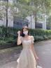 她芙（tafu）品牌女装法式雪纺连衣裙女2024年夏季新款减龄气质修身显瘦中长款 图片色 M 晒单实拍图