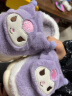 HELLO KITTY儿童棉拖鞋库洛米女童卡通舒适软底保暖棉拖鞋紫色210 KT0202 实拍图