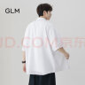 GLM短袖衬衫男夏季韩版宽松透气潮流百搭免烫半袖衬衣外套白色XL 实拍图