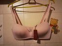 金三塔商场同款真丝文胸内衣女无钢圈聚拢无痕薄款透气性感真丝文胸胸罩 粉色1230 85B 实拍图