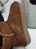 森馬（Senma）时尚休闲搭扣棉鞋套脚加绒保暖雪地靴女727420813 驼色 39码 实拍图