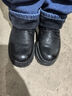公牛世家马丁靴男鞋真皮2026秋冬季新款英伦复古厚底增高工装靴子 黑色 40 实拍图