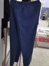 老爷车夏天中老年男高腰棉麻宽松休闲裤爸爸直筒裤薄款爷爷透气长裤子 牛仔蓝 3XL (建议140-160斤) 实拍图