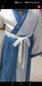 奥蒙威新款古装儿童汉服国学服男女童诗朗诵幼儿国舞台中秋演出服KJ-9 KJ-9湖蓝拼接广袖 140 实拍图