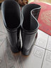 回力男士中高筒雨鞋雨靴胶鞋套鞋防水鞋HXL07-B 黑色中筒 39  实拍图