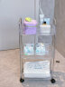 霓峰美容车小推车美容院专用仪器美发理发店工具柜美睫烫染美甲置物架 三层小号【pp把手】加厚材质 实拍图
