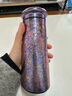 飞剑（feijian）纯钛保温杯男士泡茶水杯女士小巧户外便携钛杯办公高档礼品定制 薰衣紫（带滤网）280ml 实拍图