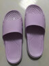 利达妮（TZLDN）老年人防滑拖鞋女士夏季居家用浴室室内洗澡家居孕妇用软底凉拖女 紫色 40-41 (适合39-40码) 实拍图