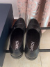 沙驰男鞋 2024年新品商务休闲鞋鸵鸟纹皮鞋套脚舒适轻便商场同款 黑色 38 实拍图