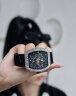 格雅（GEYA）长城系列品牌镂空手表男士酒桶手表自动机械腕表 送男友 黑色-G78129GWKK 实拍图