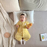 优奇婴儿衣服纯棉新款新生儿连体衣秋款宝宝贴身睡衣全棉打底哈衣爬服 【纯棉】栀子黄 73cm 实拍图