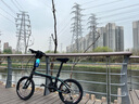 SAVA萨瓦超轻碳纤维折叠自行车喜玛诺变速油刹代驾城市通勤20寸折叠车 20速4700变速黑蓝 实拍图