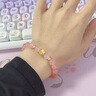 中国黄金CHINA GOLD四叶草黄金手链足金和田玉手串生日礼物女送女友老婆结婚纪念实用 足金四叶草渐变珠手串 实拍图