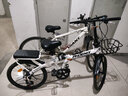 凤凰（Phoenix） 折叠自行车女男儿童学生女士超轻便携免安装载变速折叠小轮单车 【双减震碟刹】22寸7速条轮白色 实拍图