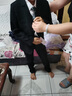 罗蒙儿童西装套装主持人礼服中大童钢琴毕业演出服花童男童表演西服狂 黑色：外套+裤子+领带+领结 150 实拍图