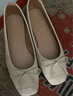 热风（Hotwind）【商场同款】浅口单鞋女春季新款法式温柔时尚舒适平底一脚蹬女鞋 03米色 38 实拍图