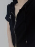 DUPZ休闲运动套装女2024年夏季新款时尚洋气短袖连帽卫衣阔腿裤两件套 黑色（两件套） L（100-110） 晒单实拍图