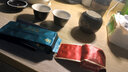 正扬旅行茶具套装便携出游户外陶瓷快客杯一壶四杯办公室简易功夫泡茶 雅黑锦(一壶三杯+茶罐)+咖啡皮包 实拍图