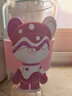 CUP MYSTERY水杯女玻璃杯子茶杯男弹盖进口高硼硅卡通可爱小熊直身杯车载 炫彩粉色小熊 380ML 实拍图