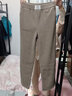 简蜓休闲裤女2025冬季新款加绒加厚雪尼尔阔腿裤女士直筒羊羔绒女裤秋 卡其色【加绒款南方过冬】 XL (120-130斤左右) 实拍图