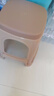 鑫吉星塑料凳子家用客厅加厚成人简约防滑餐厅塑胶经济型小凳餐桌凳 大号卡其色带盖-高46cm 实拍图