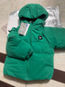 保姆鹅 儿童羽绒服宝宝双面羽绒服加厚小童短款耐污羽绒外套[NM2272] 高尔夫绿 110 实拍图