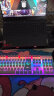 机械革命 耀·K330机械键盘 有线键盘 游戏键盘 金属面板104键混彩背光键盘 全键无冲 电脑键盘 蓝白色 青轴 实拍图