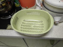 迪普尔 双层洗菜篮沥水篮镂空盆洗水果盆家用水果篮创意塑料厨房洗菜盆 实拍图