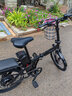 凤凰（Phoenix）电动车锂电池助力车折叠代驾车长续航男女士成人电动自行车电瓶车 20寸风雅/辐条轮/单速/黑色 28AH电动续航84公里 实拍图